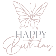 Happy Birthday With Butterfly