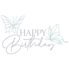 Happy Birthday With Butterflies