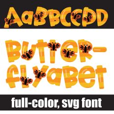Butterflyabet Warm Color Font