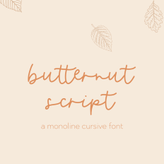 Butternut Script Font