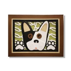 Black & White French Bulldog Card SVG Cut File