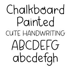 BFC Chalkboard Painted School Kids Handwriting Font
