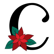 C Poinsettia Monogram