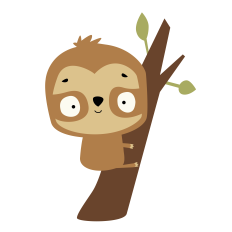 Cute Sloth svg layered file