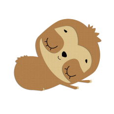 Cute Sloth svg layered file