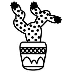 Prickly Pear Cactus Outline