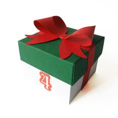 Advent Gift Box with a bow