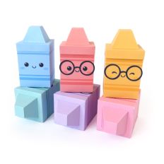 Cute Pastel Crayon Cube Box Pack