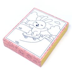 Coloring Box| Cute Skater Bunny