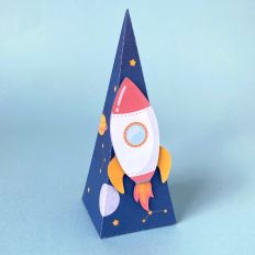 Space Rocket Pyramid Box
