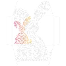 CALLIGRAPHY BUNNY INTERNATIONAL BAKERY PRINT & CUT ENVELOPE