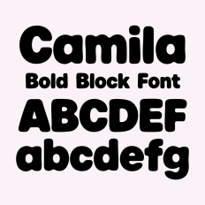 BFC Camila Bold Soft Block Title Font
