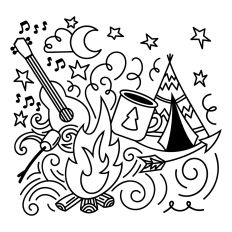 Camping illustration