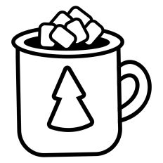 Coffee cup with marshmallows