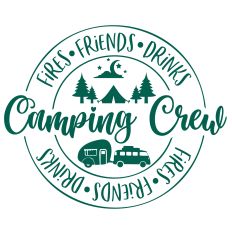 Camping Crew Fires Friends Drinks SVG Quote