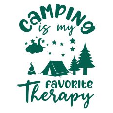 Camping is My Favorite Therapy SVG Quote