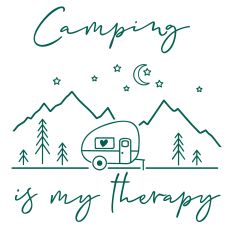 Camping is My Therapy SVG Quote