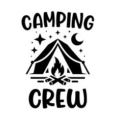camping crew svg cut file