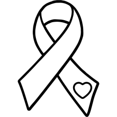cancer ribbon heart