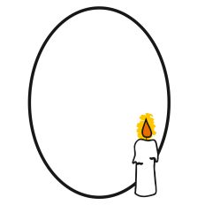 Candle Oval Frame