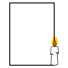 Candle Rectangle Frame