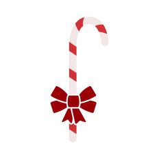 Candy cane with bow