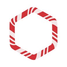 Christmas hexagon frame