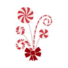 Candy canes with bow