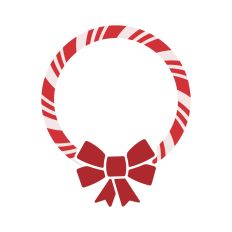 Christmas frame with bow