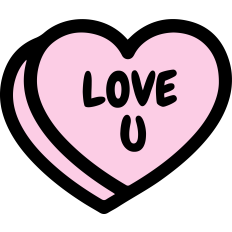 love you candy heart