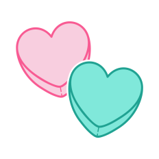 Candy Hearts SVG | Valentine's Day Clipart