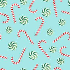 Sparkle Christmas—Red Green Candy Cane - Aqua