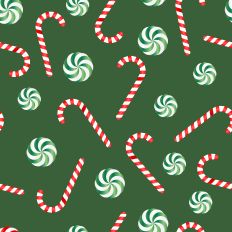 Sparkle Christmas—Red Green Candy Cane - Dk Green