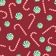 Sparkle Christmas—Red Green Candy Cane - Dk Red