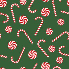 Sparkle Christmas -  Candy Cane Dk Green