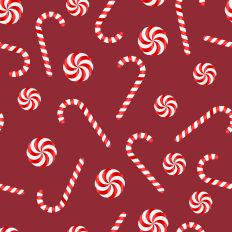 Sparkle Christmas -  Candy Cane Dk Red