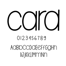 Card Handwritten Font