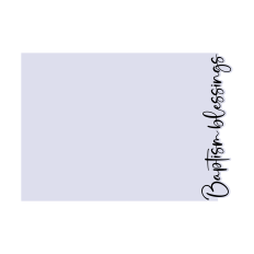 Baptism Blessings Folded A7 Card Simple Cutout Design