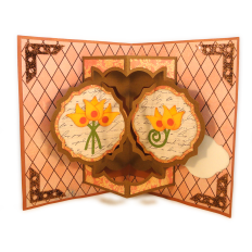 Card Kit Interior Flowers Pop Out 5x7