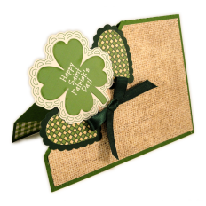 Card Shamrock Corner Pop A6