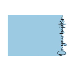 Baptism Folded A7 Card Simple Cutout Design