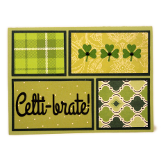 Card St Patricks Scrappy Patch A6