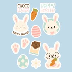 Easter and Bunnys Stickers