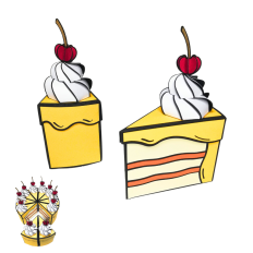 Cartoon Cake - 10 Slices of Cake Box