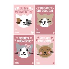printable cat valentine's