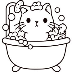 Cat In The Bathtub