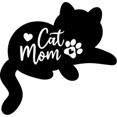 cat mom silhouette