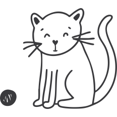 Cat with Ball