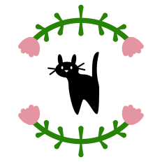 Cat Flower Wreath