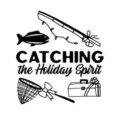 Catching the Holiday Spirit Fisherman Christmas Shirt